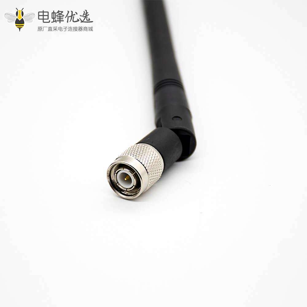 4g信号天线室内TNC公头连接器弯式标准螺纹连接