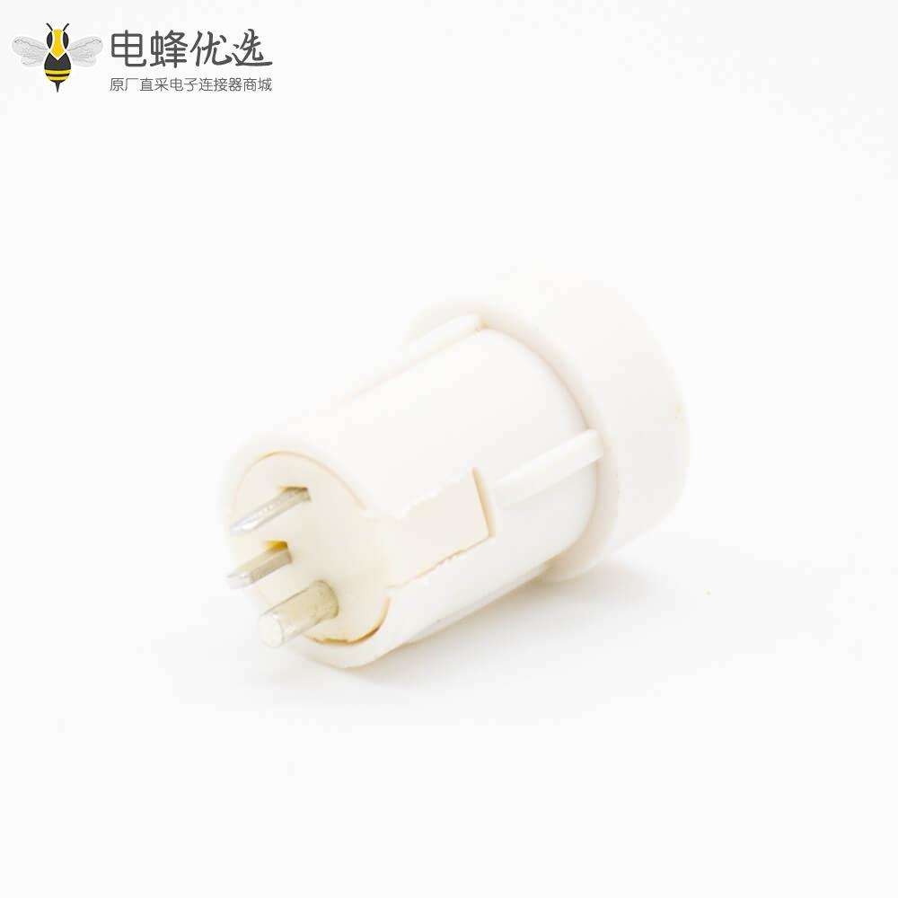 电源连接器塑料白色贴片焊接母头插孔直式DC插座