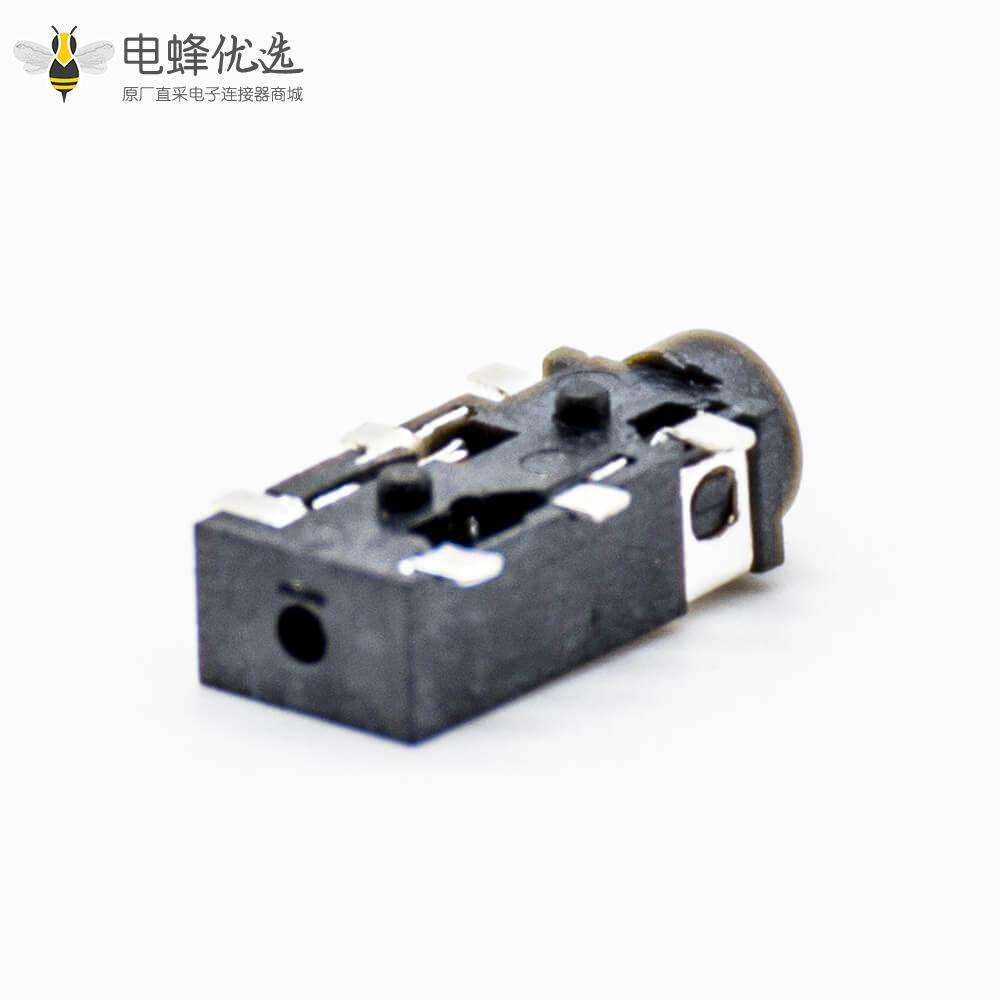 dc母座插孔塑料贴片焊接带屏蔽弯式母插座DC电源连接器