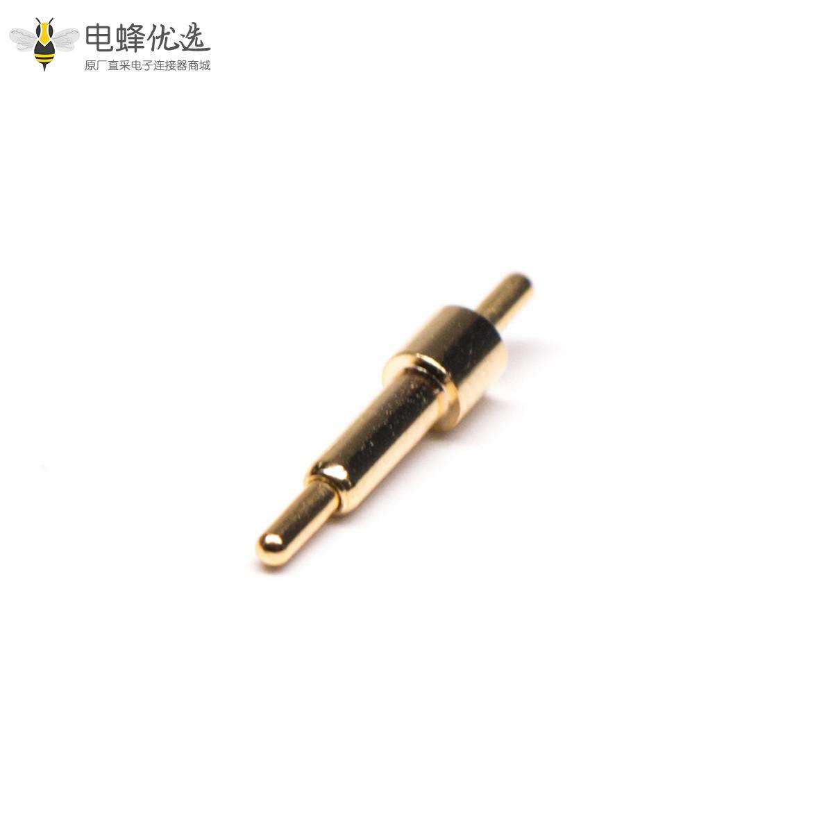 双头Pogo Pin针直式浮动安装黄铜镀金弹簧针连接器