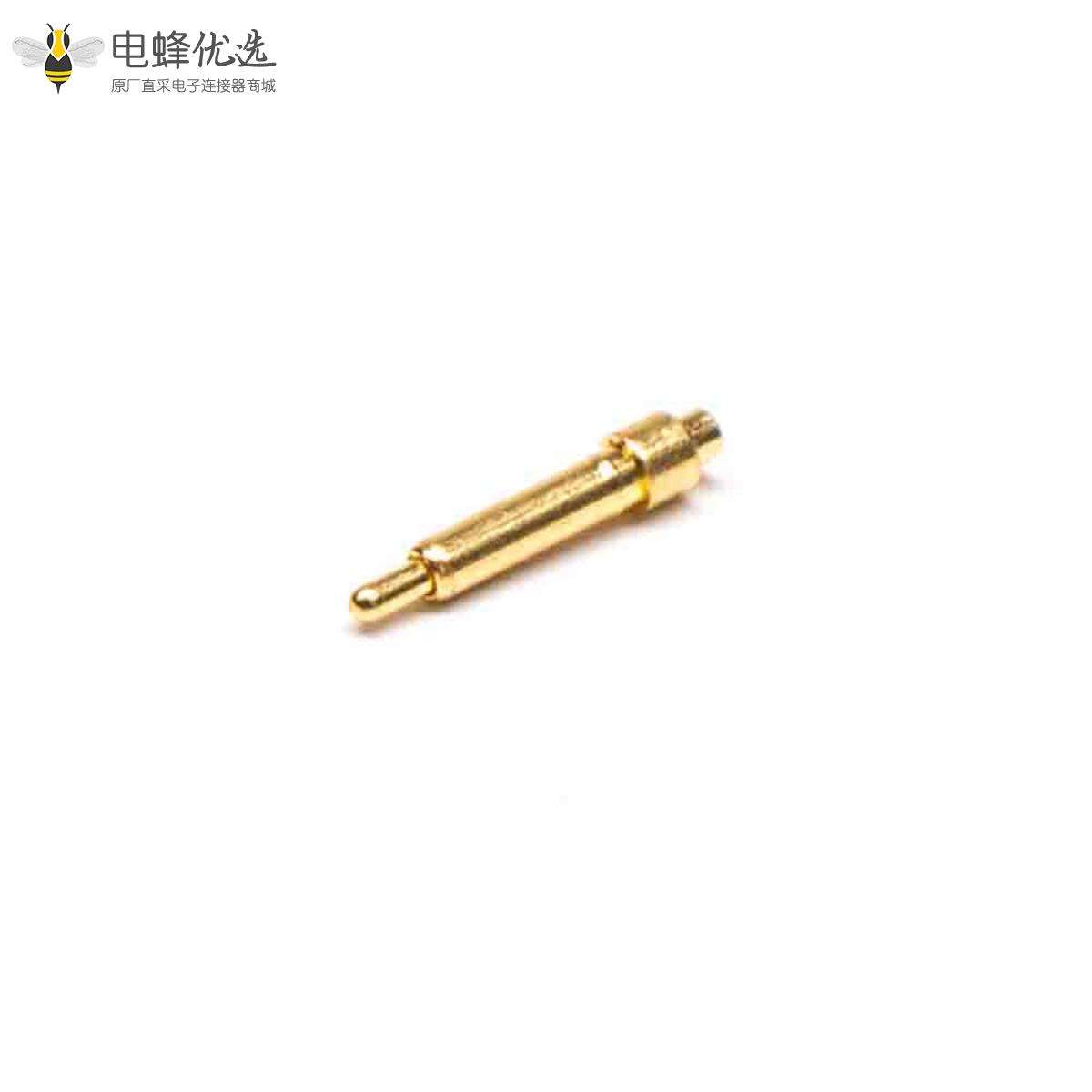 Pogo Pin镀金单芯直式黄铜插件式P型弹簧针