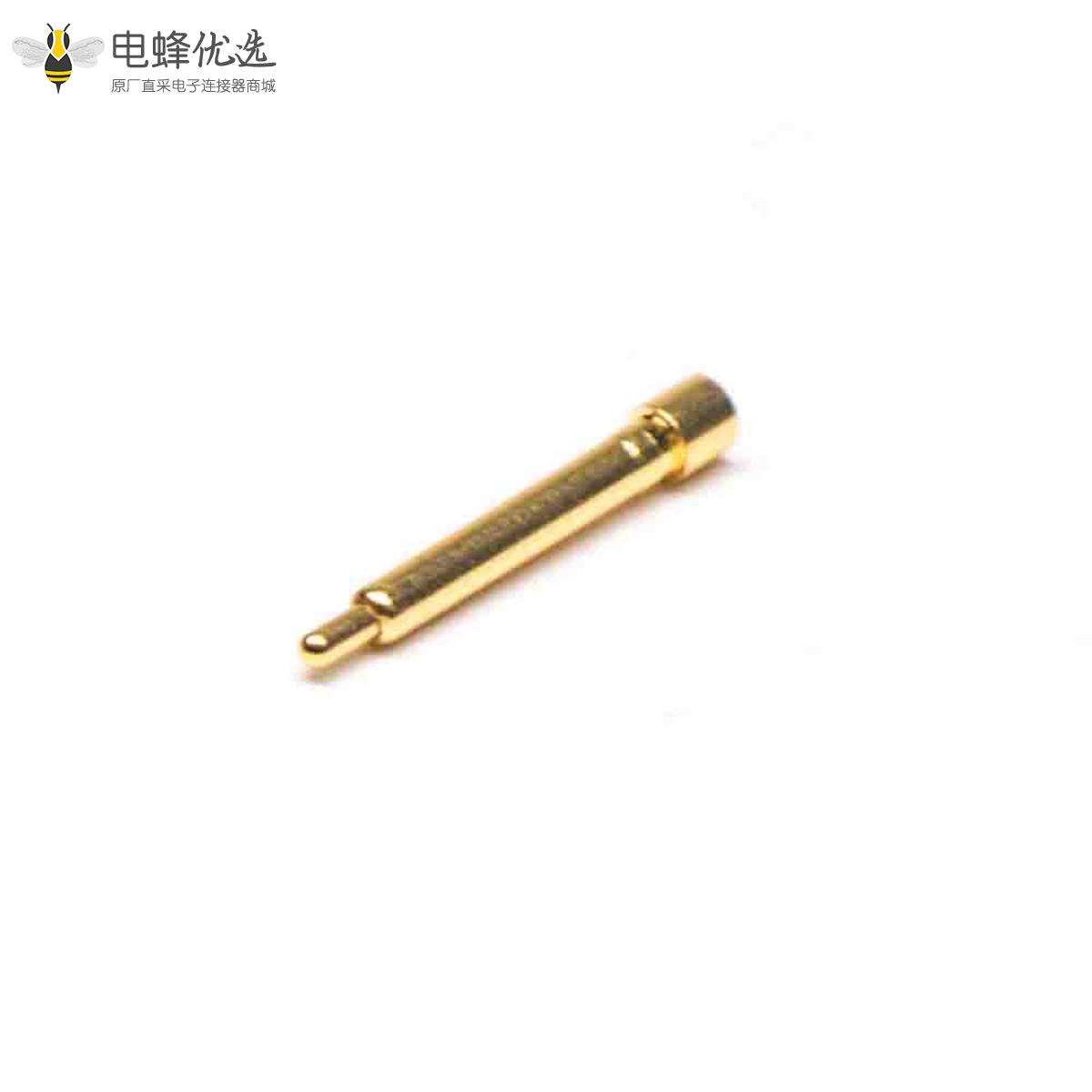 单头Pogo Pin连接器侧放式黄铜焊接异形系列单芯镀金