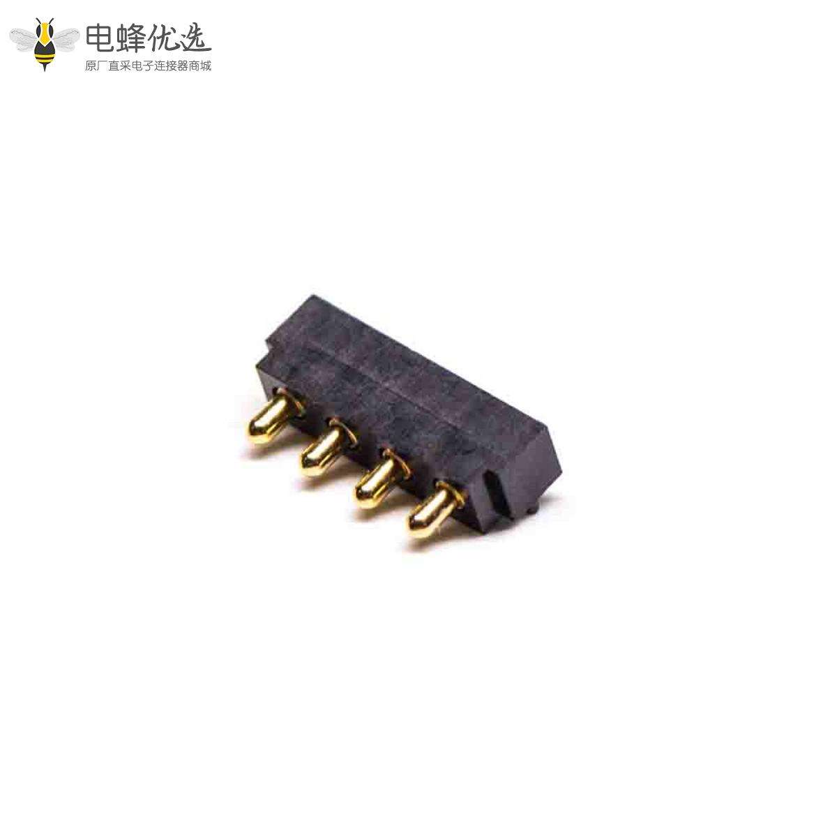 Pogo Pin连接器焊接4芯间距2.5MM多Pin系列F型平放式