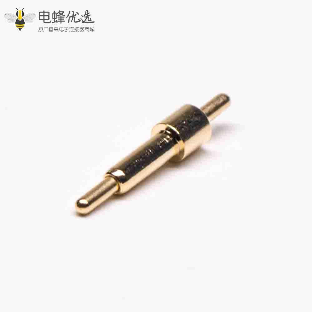 弹簧针连接器浮动安装双头黄铜镀金单芯连接器