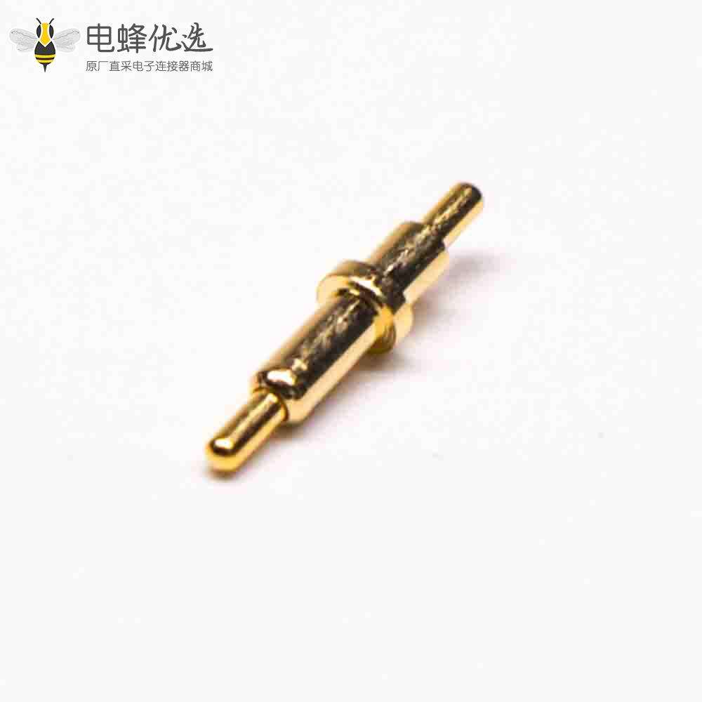 Pogo Pin 连接器镀金黄铜单芯双头系列可双向连接浮动安装