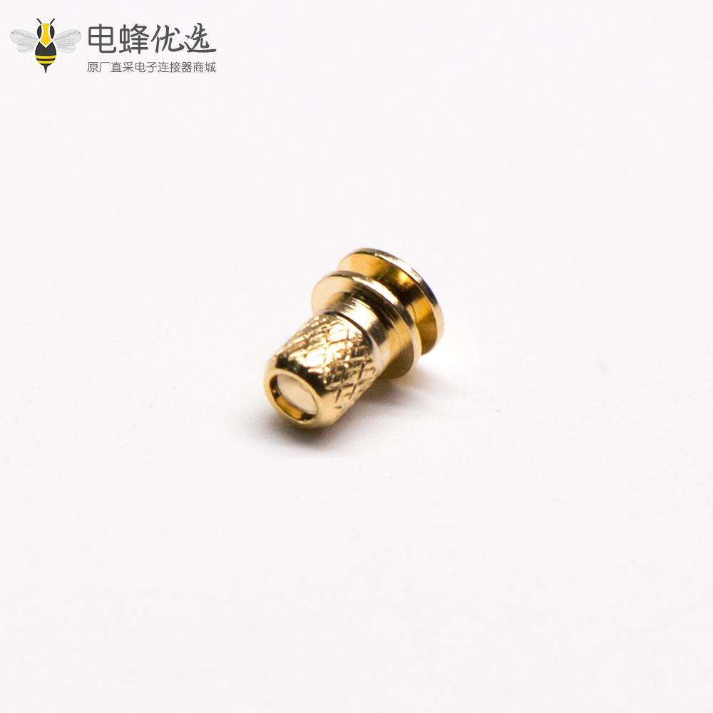 贴片Pogo Pin黄铜单芯异形插件式镀金直式连接器
