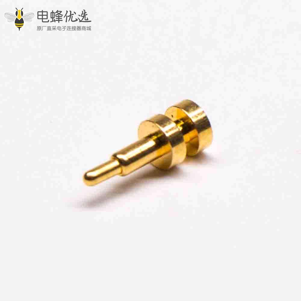 Pogo Pin铜头镀金异形插件式单头直式弹簧针连接器
