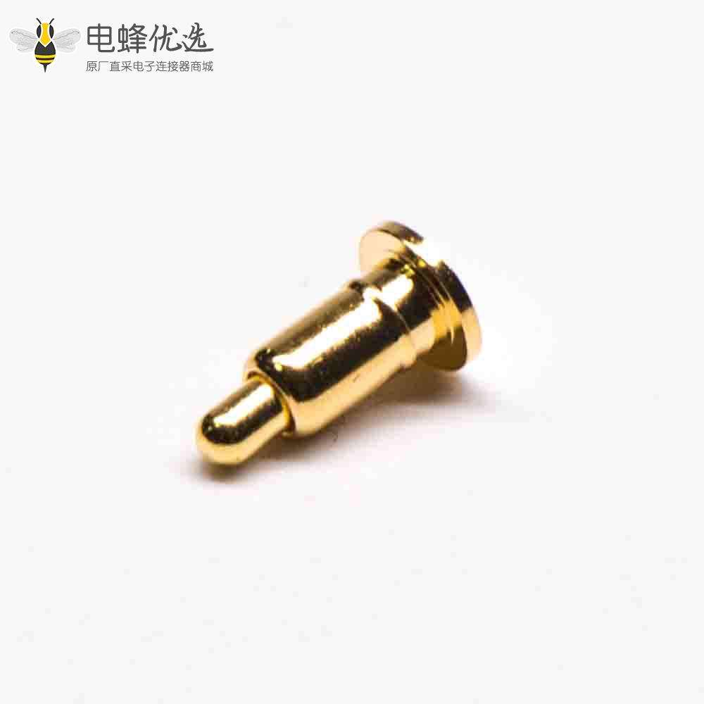 侧放式Pogo Pin连接器镀金黄铜异形系列R型单芯