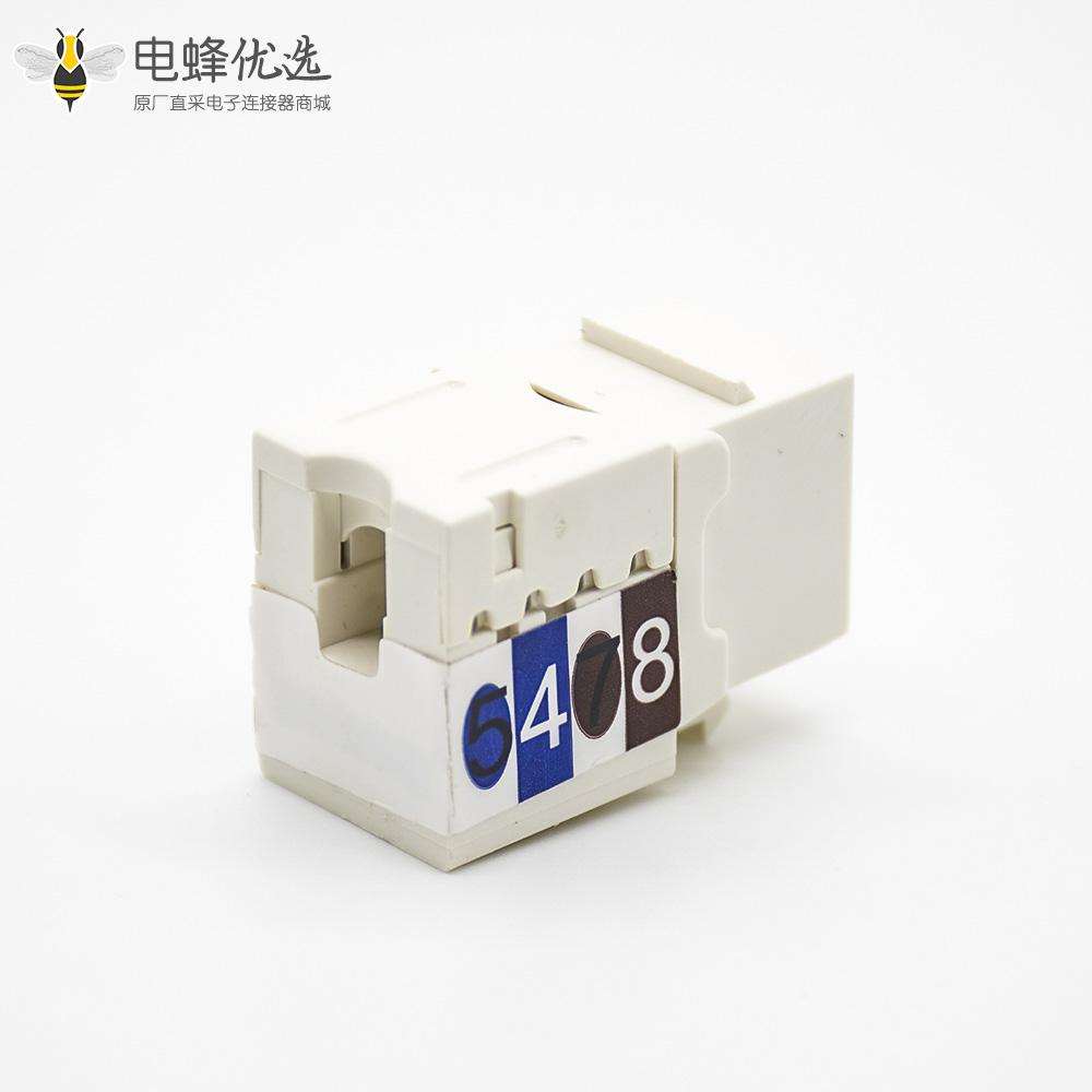 RJ45网络接口模块非屏蔽弯式90°CAT6单端口8P8C