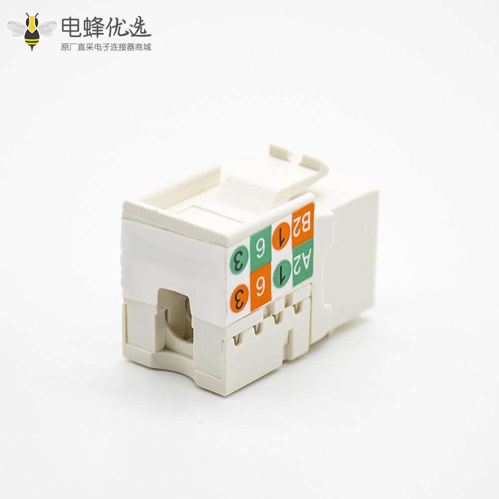 RJ45网络接口模块非屏蔽弯式90°CAT6单端口8P8C