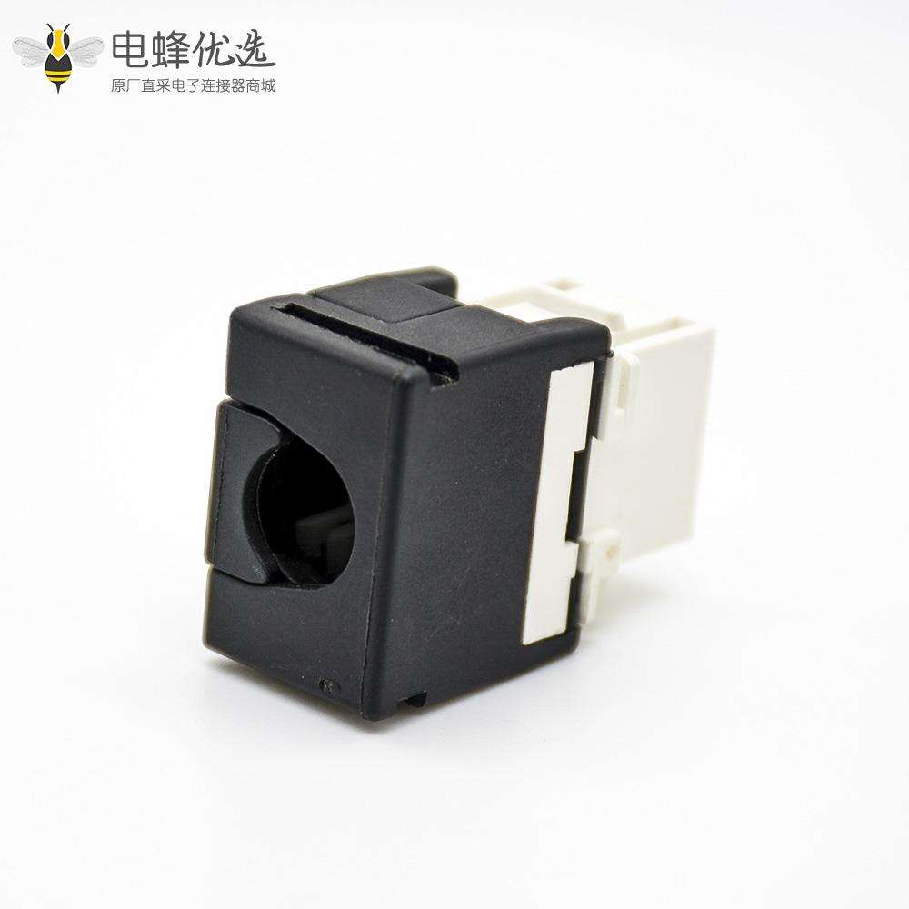 RJ45网口插座8芯六类线材直式不带屏蔽网络模块化连接器