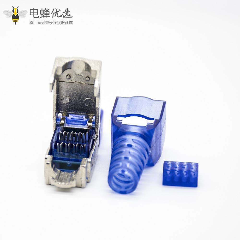 RJ45信息模块插头免工具直式带屏蔽用于cat5e cat6 cat6a cat7