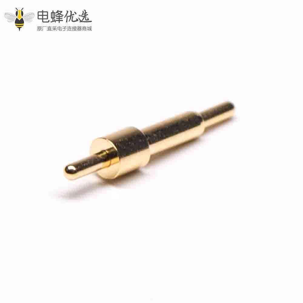 弹簧针连接器浮动安装双头黄铜镀金单芯连接器