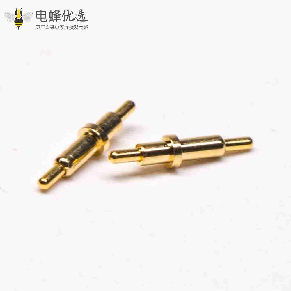Pogo Pin 连接器镀金黄铜单芯双头系列可双向连接浮动安装