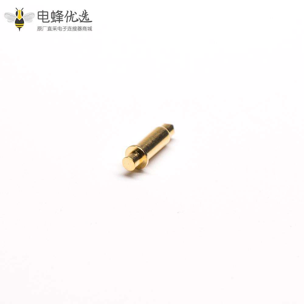 Pogo Pin弹针单芯镀金黄铜异形插件式弹簧针连接器