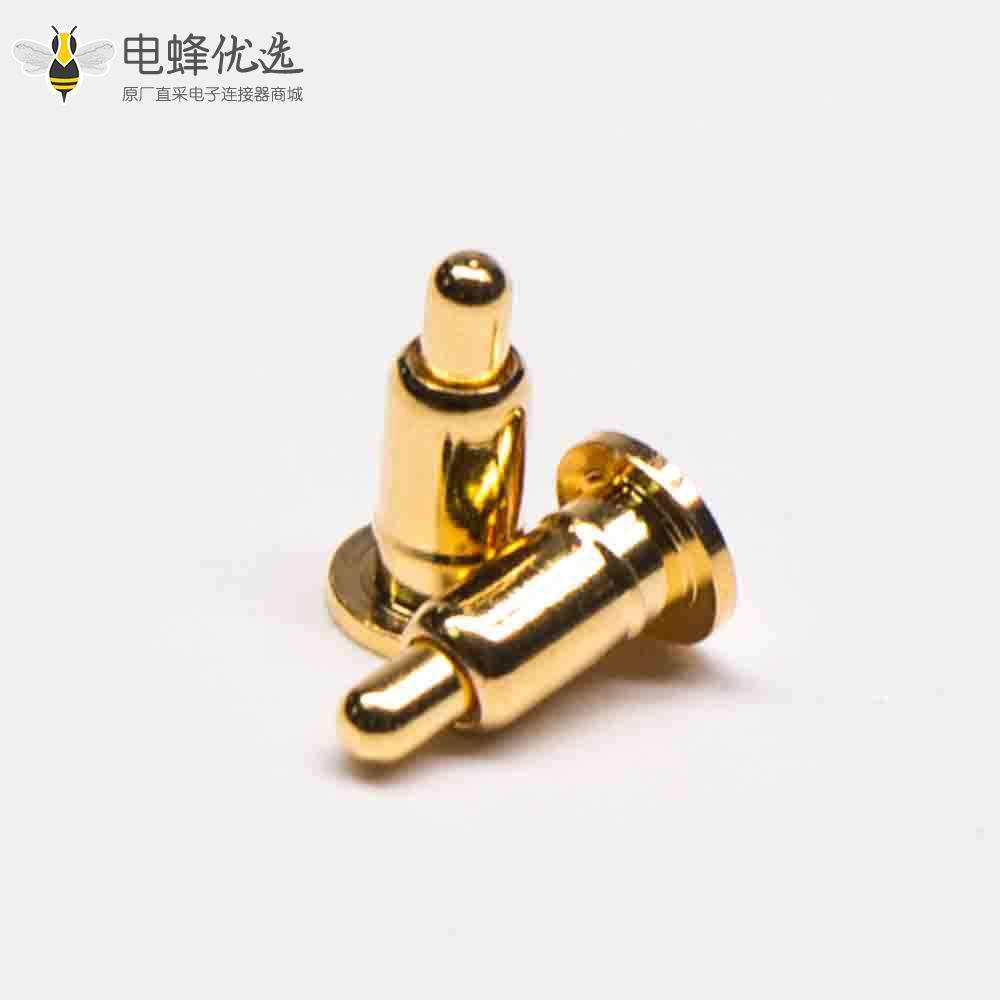 侧放式Pogo Pin连接器镀金黄铜异形系列R型单芯