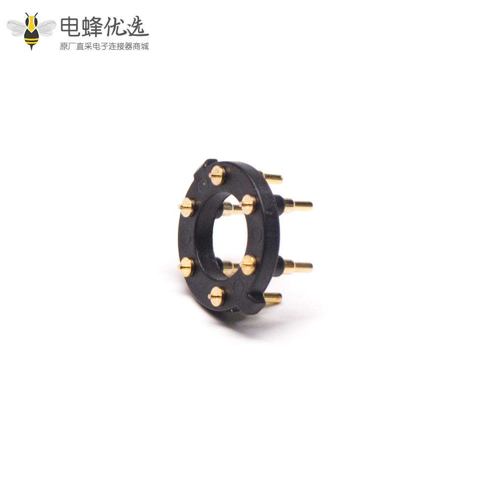 Pogo Pin顶针连接器6芯环形间距11MM插入焊接式