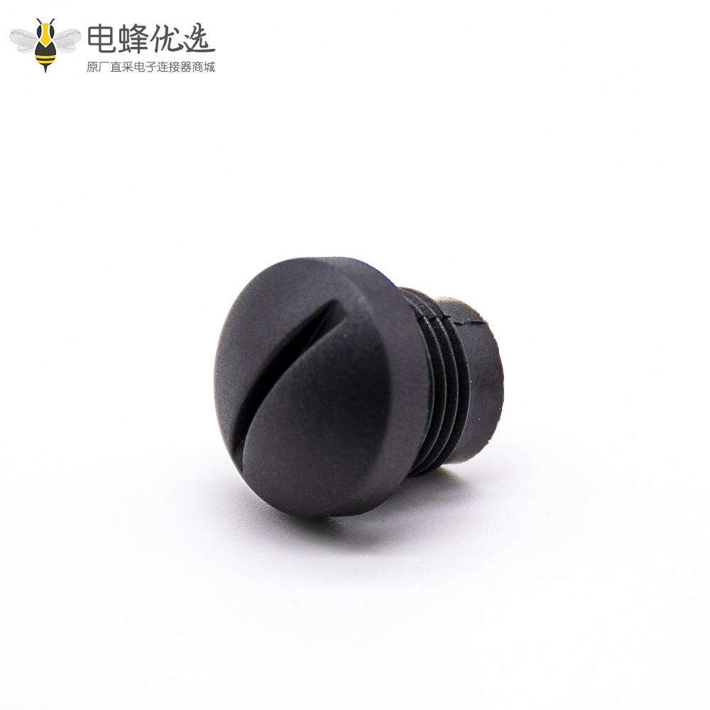 M12防尘帽黑色塑料用于面板安装插座