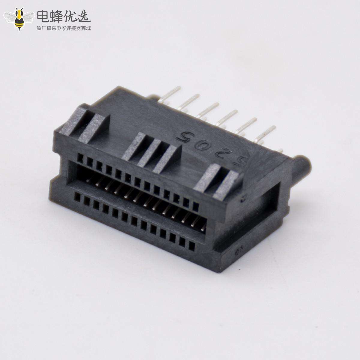 PCIE插槽背板连接器26芯插板式记忆卡槽连接器