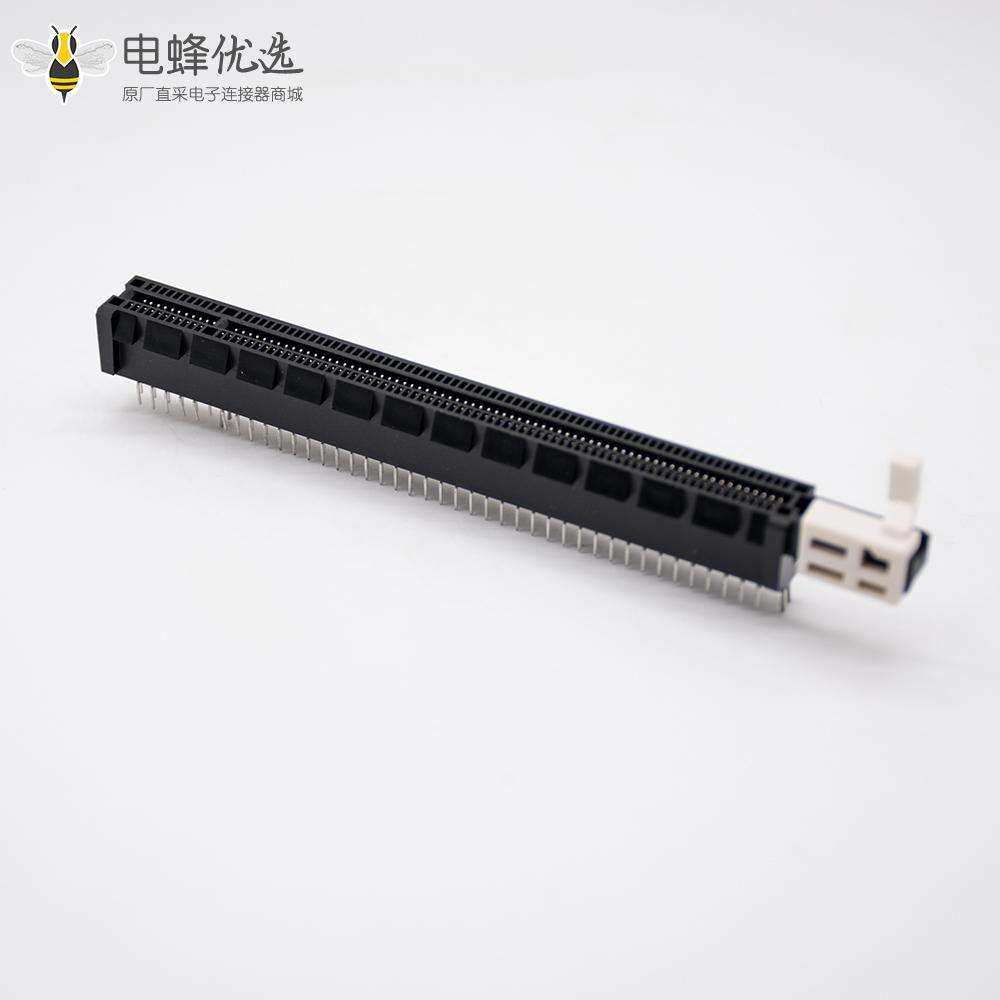 PCIE连接器164芯黑色注塑插板式记忆卡槽