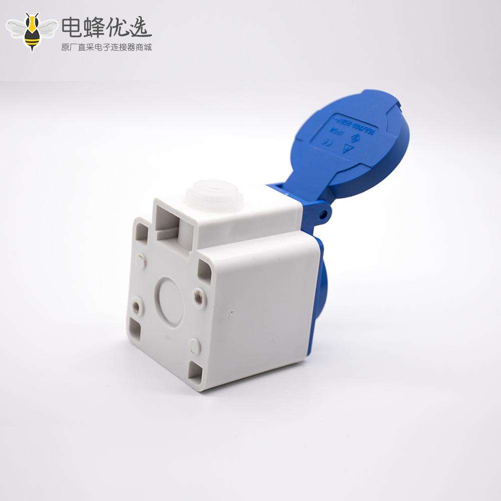 工业连接器明装插座3芯母头10A 220V-240V IP54防水 2P+E