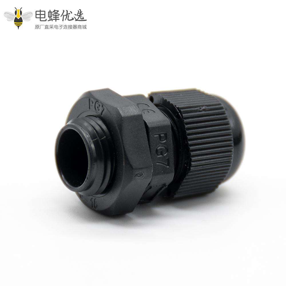 PG7型尼龙电缆防水接头德制螺纹IP68电缆固定头