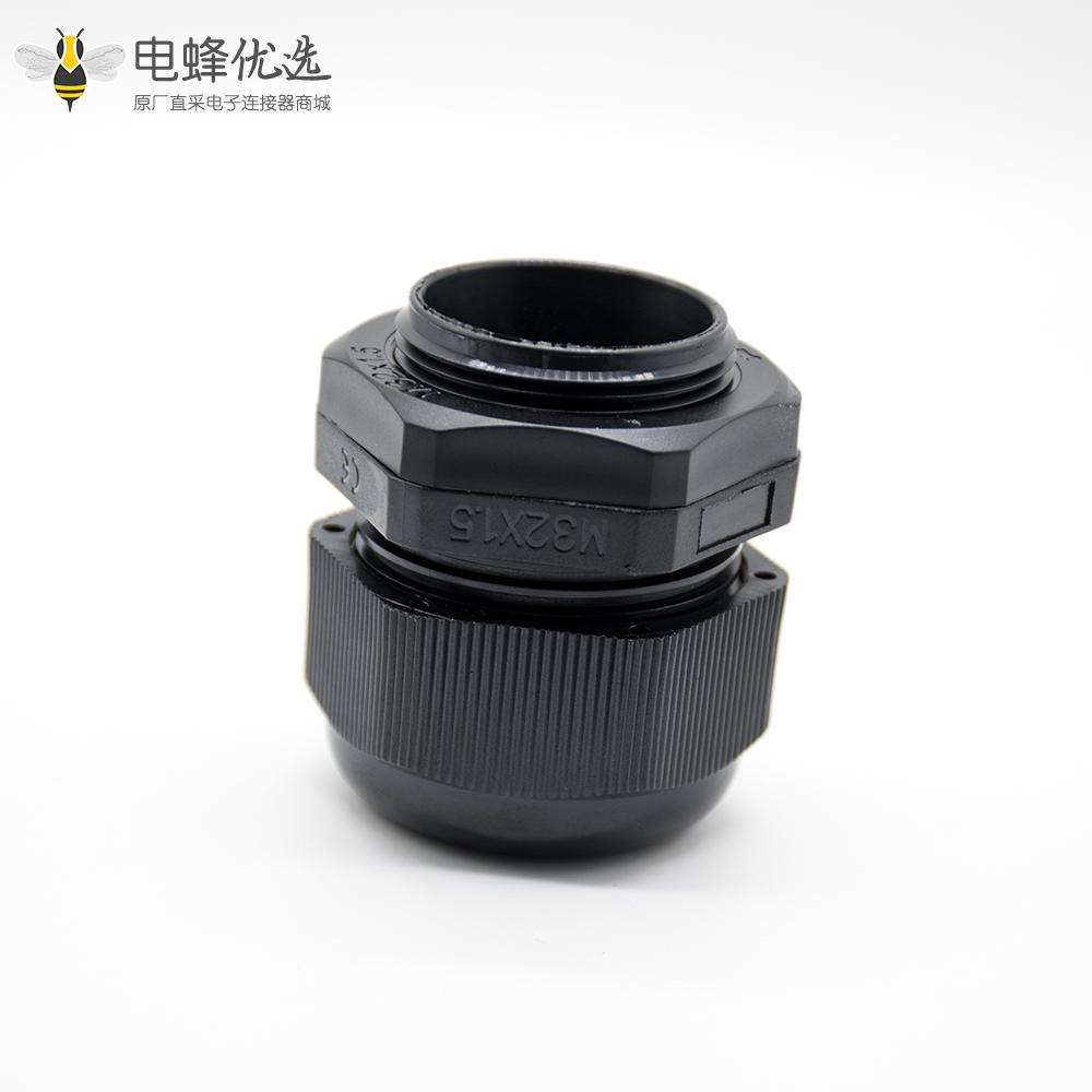 防水电缆接头M32*1.5耐高温尼龙塑料防水电缆固定头