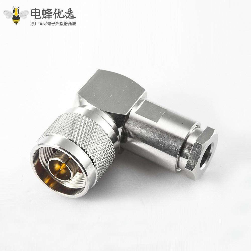 短式N型连接器直角公头螺母锁紧SYV50-5