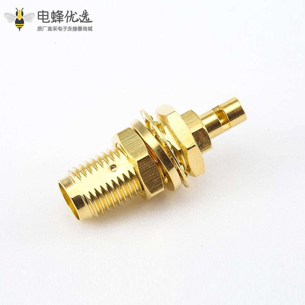 接线SMA连接器母头直式前锁穿墙开天窗焊接式用于RG178 / 1.37mm / 1.45mm