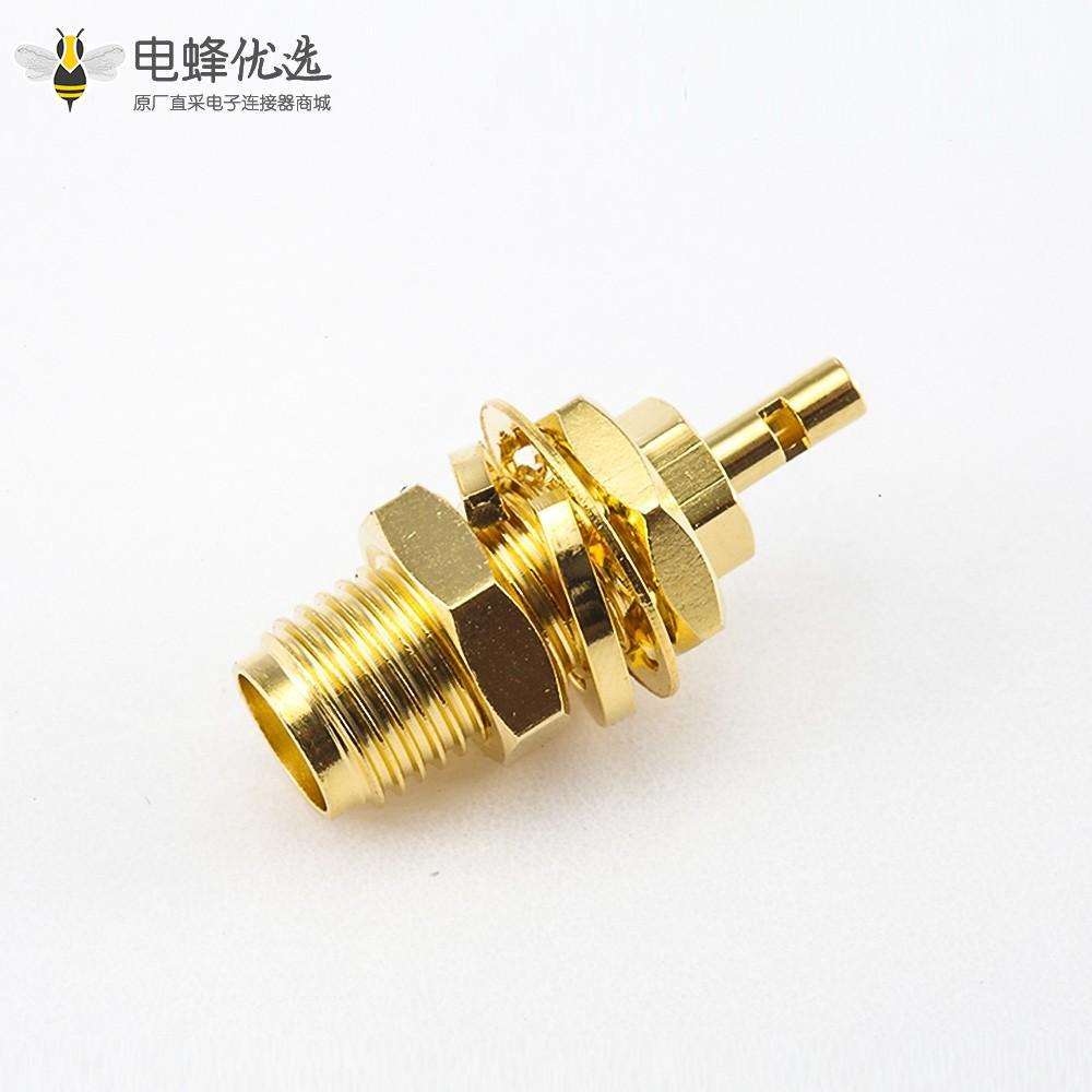 用于1.13MM SMA连接器接线母头直式面板安装前锁穿墙开天窗焊接式