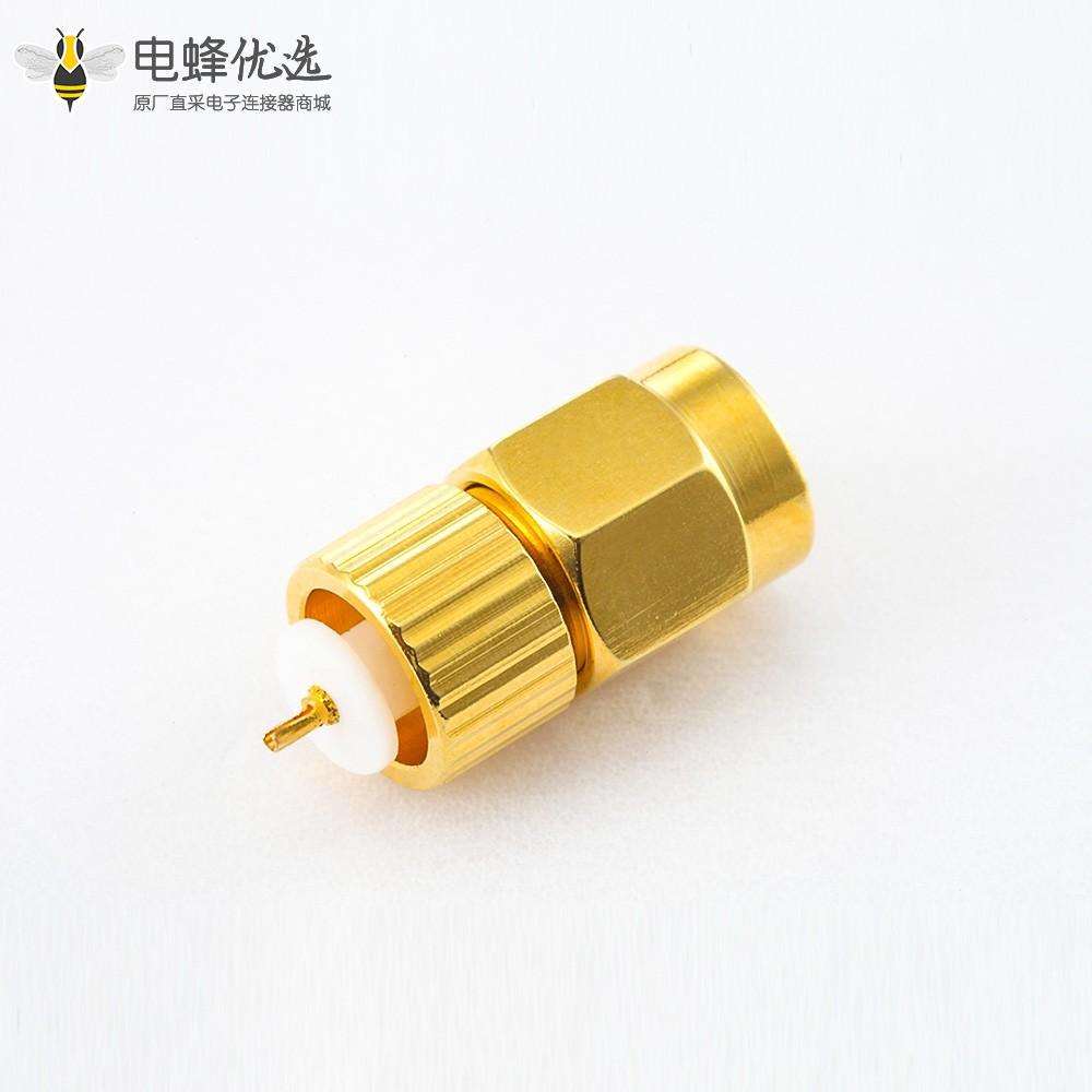 SMA连接器公头直式h焊接用于1.13mm / 1.32MM / 1.37MM接线