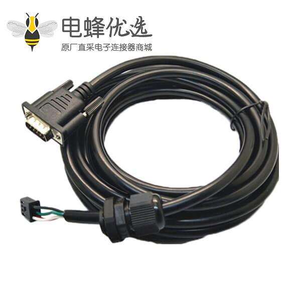 DB9针RS232串口线 DB9转2548串口线20AWG20cm