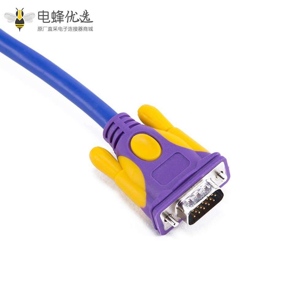 VGA D-Sub 公头转公头直式15芯连接器线材