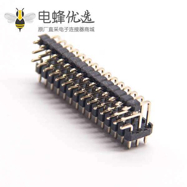 三排排针双塑弯式90度3x15Pin插针PCB板安装2.0间距