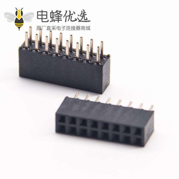 双排母2.54间距180度直插式单塑穿孔式插PCB板