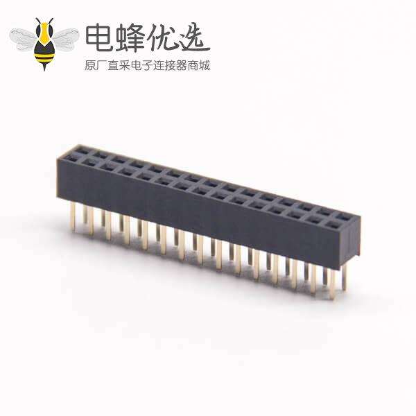 1.27mm双列直插排母30针直式180度单塑母座插PCB板