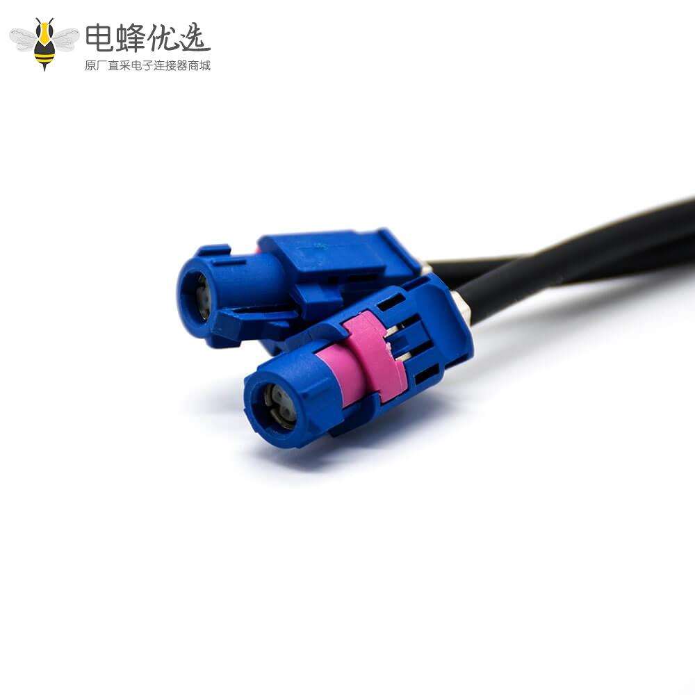 Fakra 连接器4芯母头转母头直式电缆线1米
