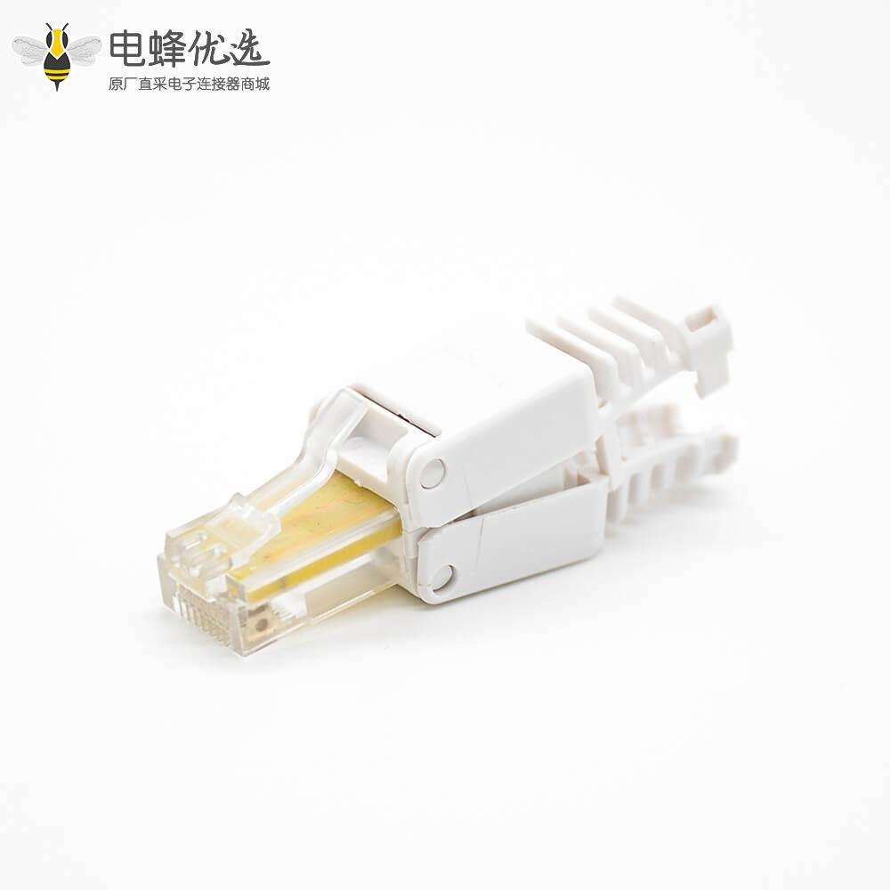 RJ45水晶插头直式非屏蔽六类插孔8芯网络插头