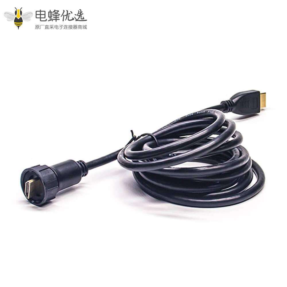 HDMI转接线HDMI Type A公19芯转公头转接线长250cm