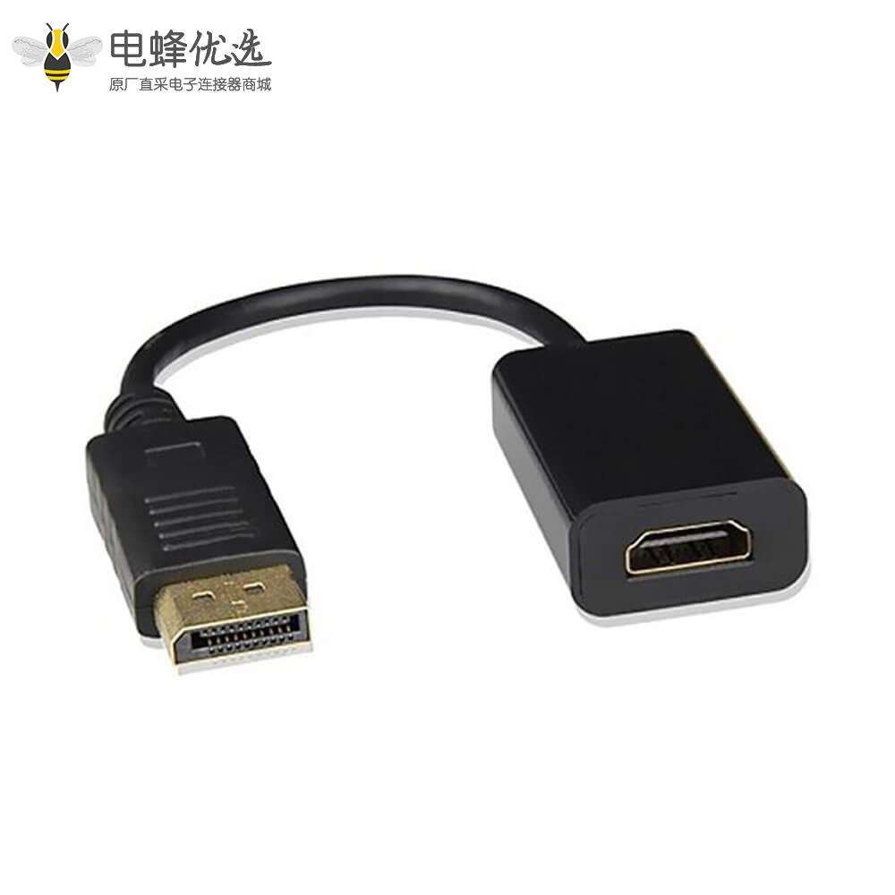DP显示器连接线公转HDMI母显示器投影仪连接线0.5米