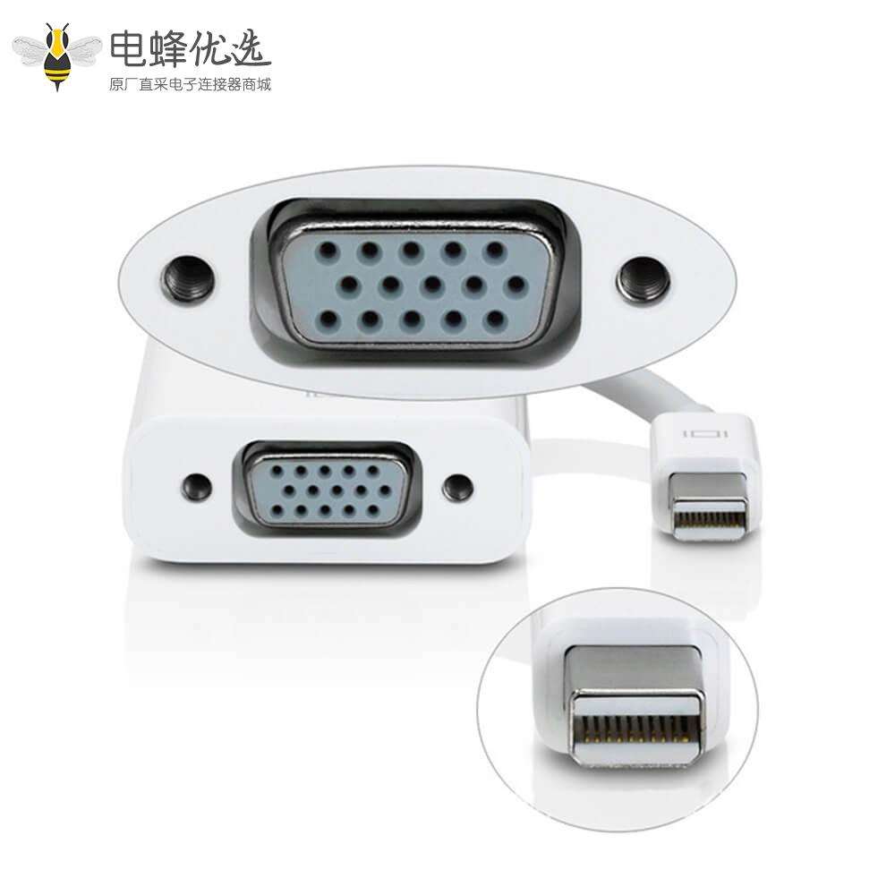 Mini DisplayPort转VGA直式公转母0.5米转接线