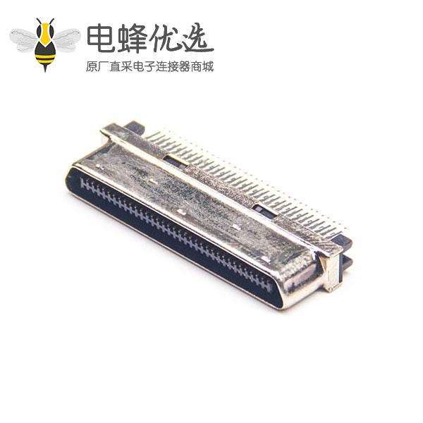 SCSI接口68针VHDCI公头直式夹板式PCB板安装连接器