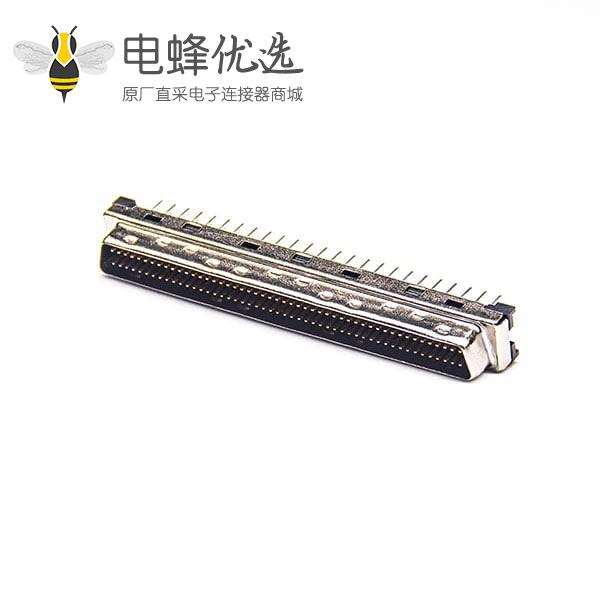 SCSI连接器100芯HPDB公头直式插板PCB板安装