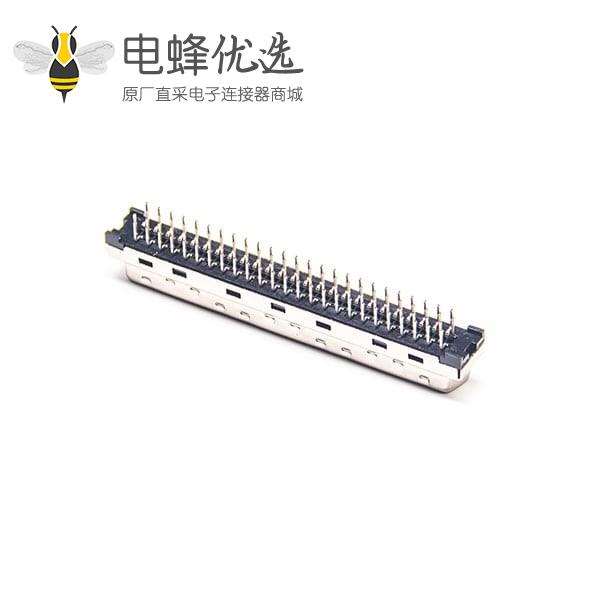 SCSI连接器100芯HPDB公头直式插板PCB板安装