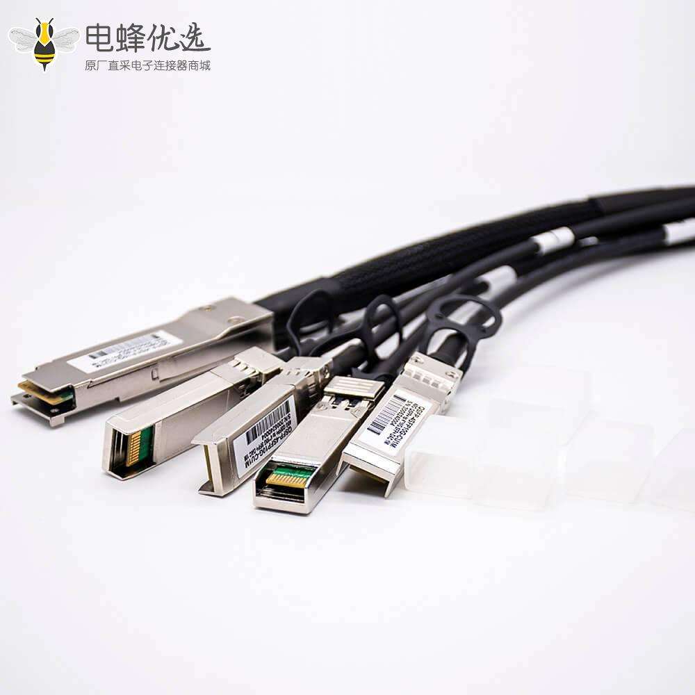 高速堆叠线缆DAC QSFP+转4xSFP+传输速率40Gbps线长1M无源铜缆