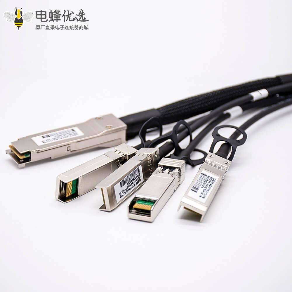 高速堆叠线缆DAC QSFP+转4xSFP+传输速率40Gbps线长1M无源铜缆