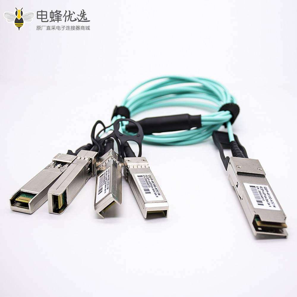 AOC有源光缆QSFP+转4xSFP+传输速率40Gbps