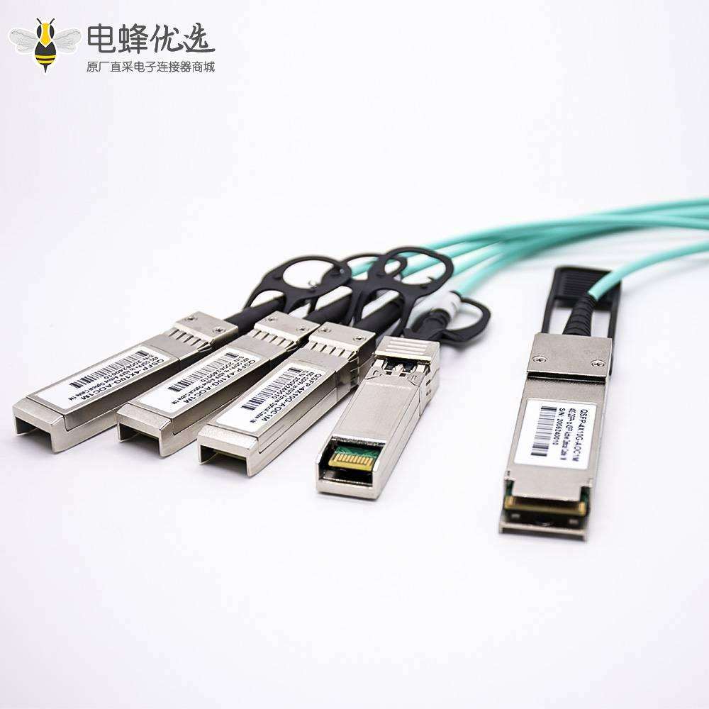 AOC有源光缆QSFP+转4xSFP+传输速率40Gbps