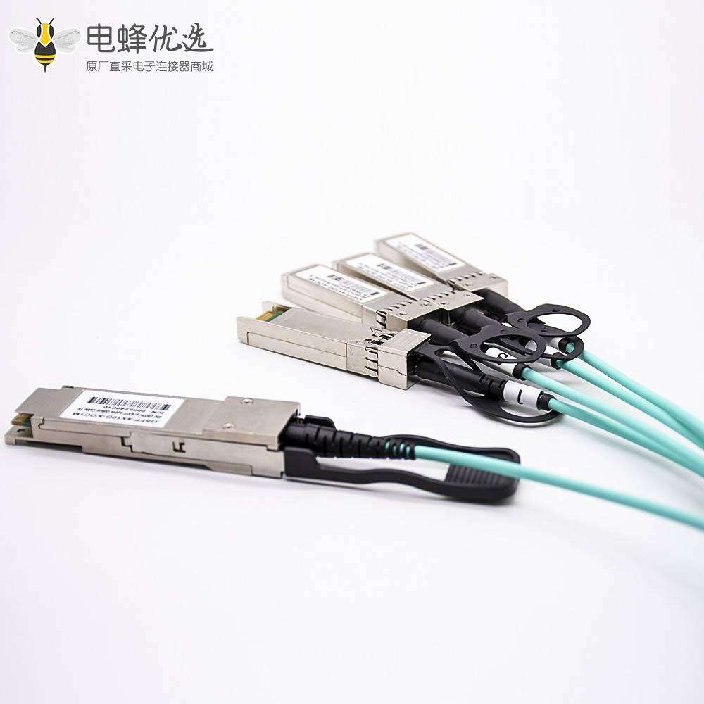 AOC有源光缆QSFP+转4xSFP+传输速率40Gbps