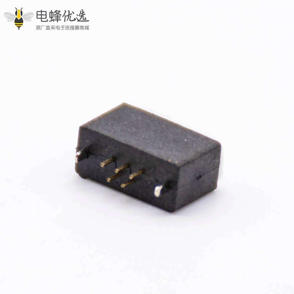 USB MICRO接口立式防水母座5芯AB Type配防水圈IP66立式180度